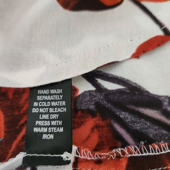 Cassee's Size S Floral Print Colorful Short Puff Sleeve Boho Women's Top Blouse - Picture 7 of 7